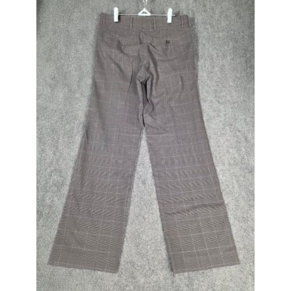 Banana Republic Mens Brown Glen Plaid Windowpane Cotton Dress Pants 32x34 Work - Picture 2 of 10